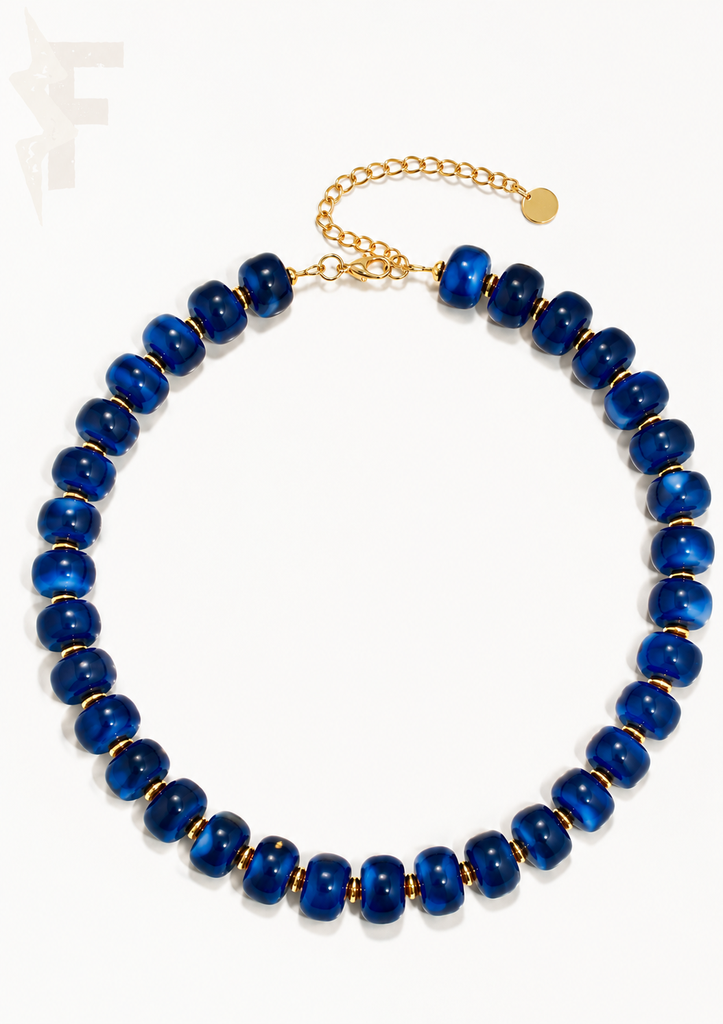 PRE ORDER MARIGOLD BEADED NECKLACE IN CFC BLUE
