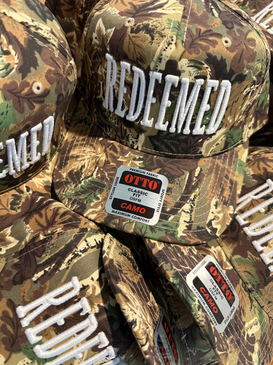 Camo REDEEMED Trucker Hat
